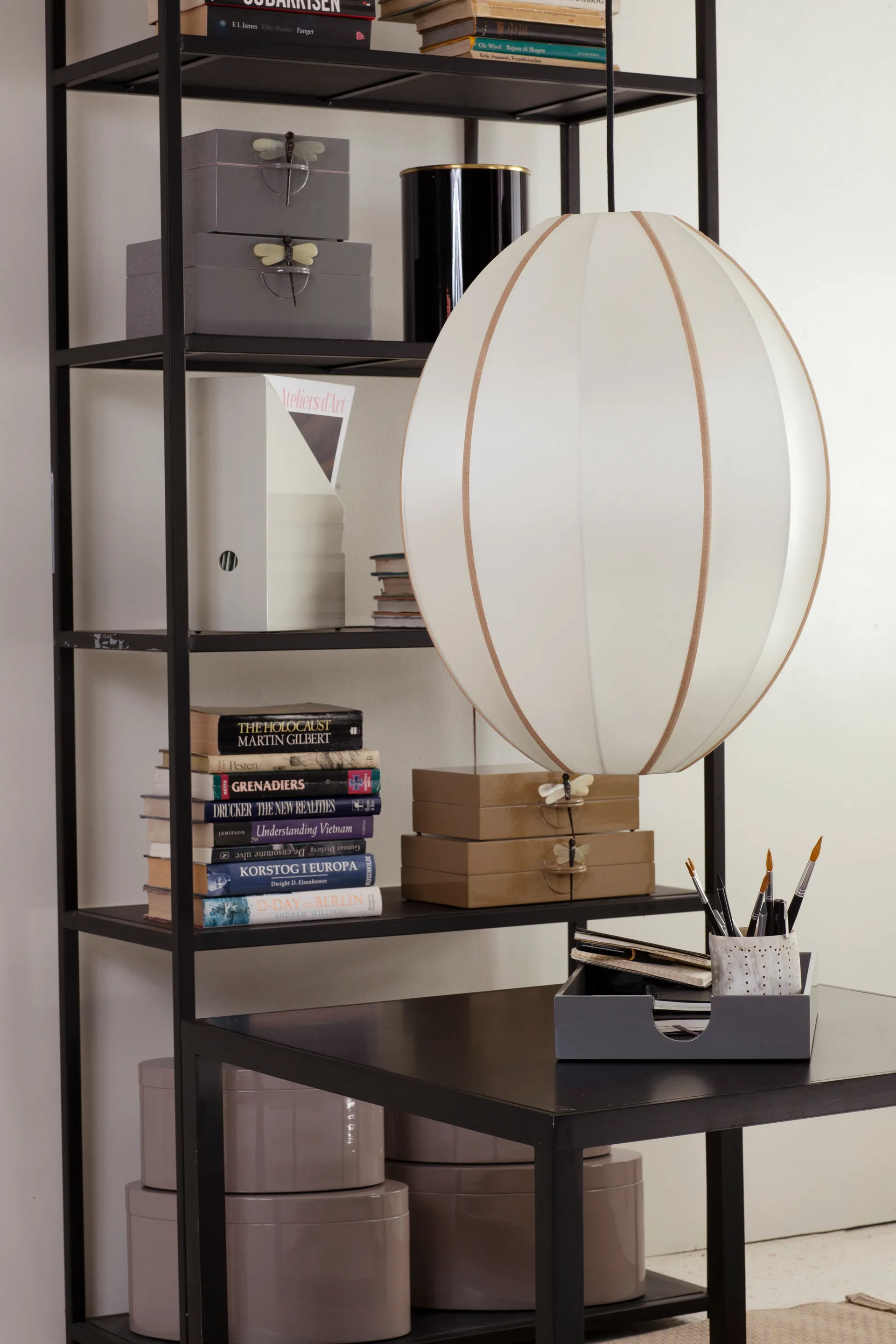 Abajur Indochina Classic Oval L, Offwhite-amber Oi Soi Oi