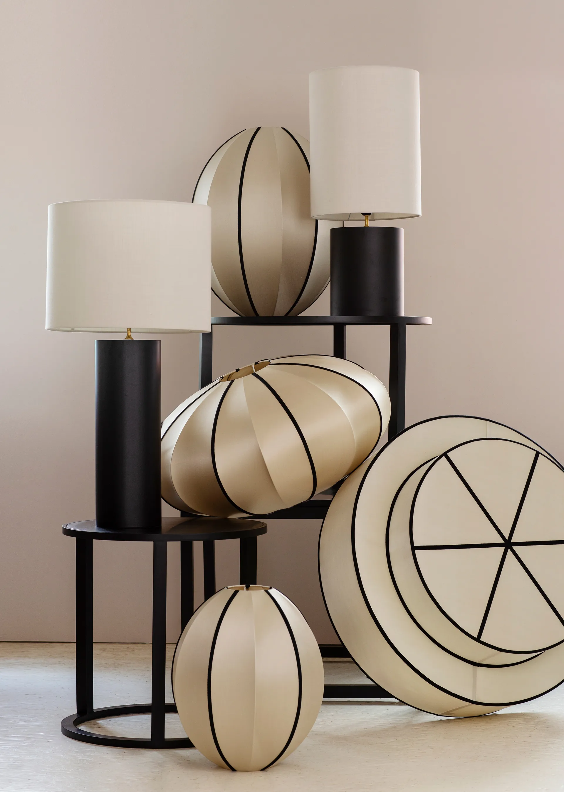 Indochina Classic Oval S abajur, Kit-black Oi Soi Oi