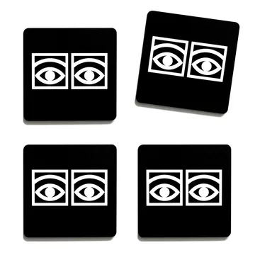 Ögon base para copos, conjunto de 4 - Preto - Olle Eksell