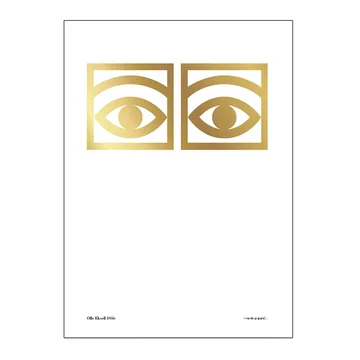 Ögon póster dourado - 50x70 cm - Olle Eksell