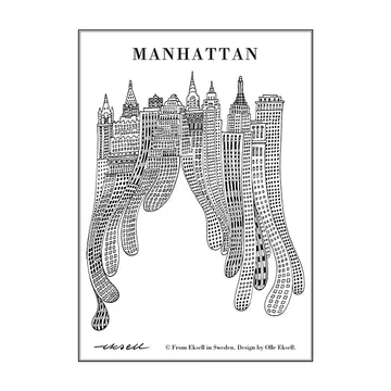Póster Manhattan - 50x70 cm - Olle Eksell