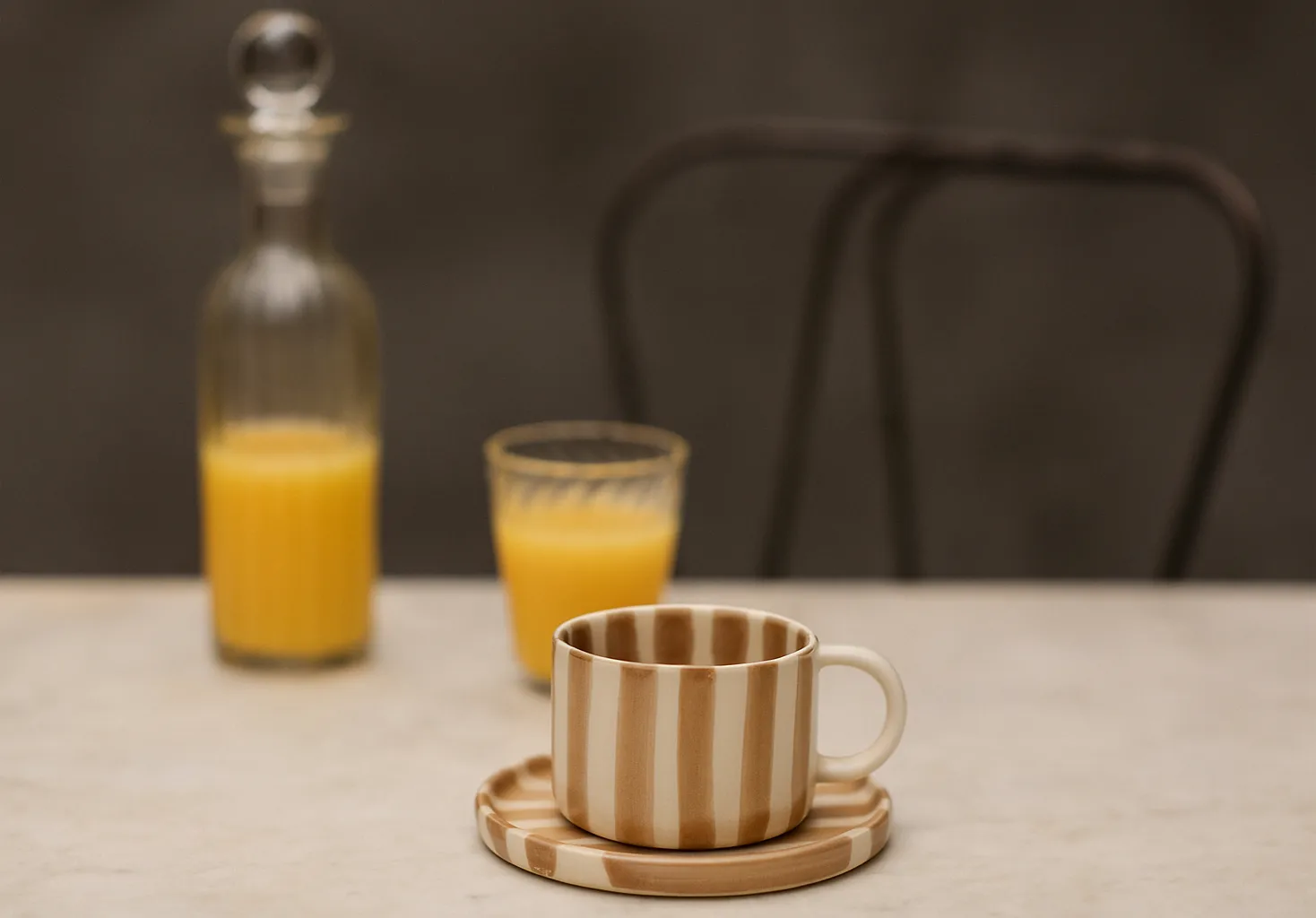 Chávena com pires Monica, Bege Olsson & Jensen