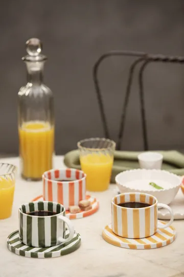 Chávena com pires Monica - Ferrugem - Olsson & Jensen