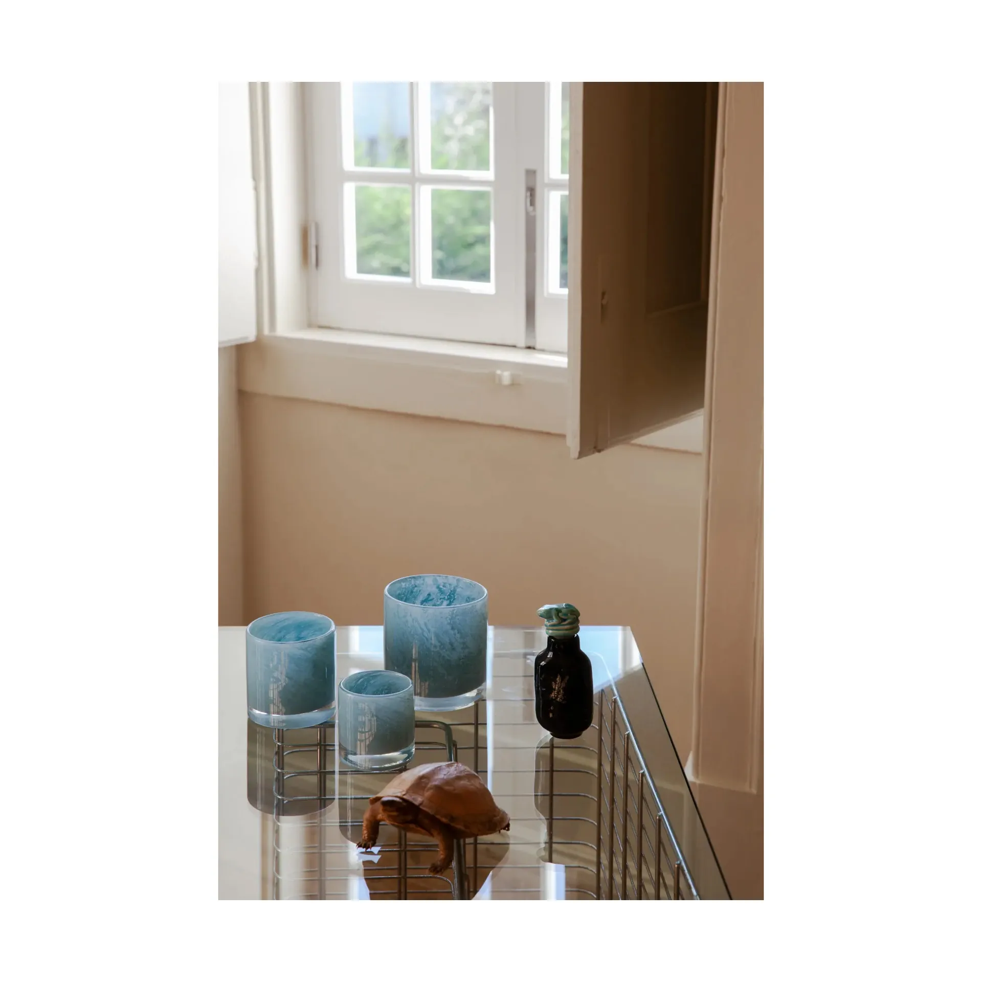 Nilla porta-vela 8 cm, Azul claro Olsson & Jensen