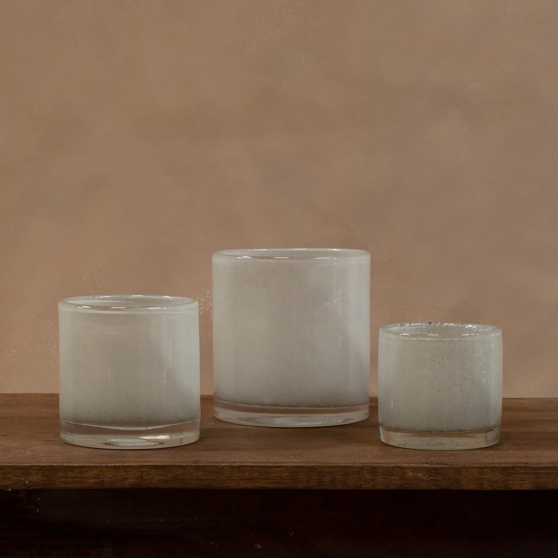 Nilla porta-vela 8 cm, cinza bege Olsson & Jensen