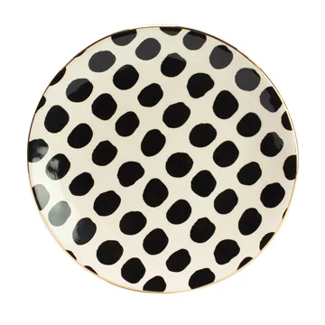 Prato Vigdis - preto e branco-dourado - Olsson & Jensen