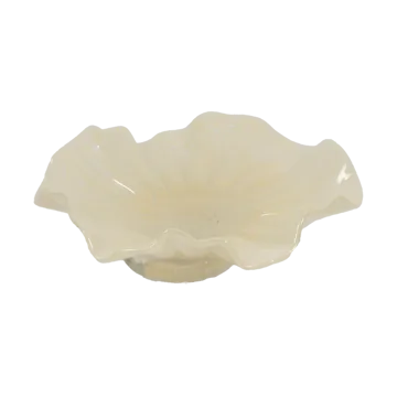 Tigela Loa com pé 22 cm - Baunilha - Olsson & Jensen