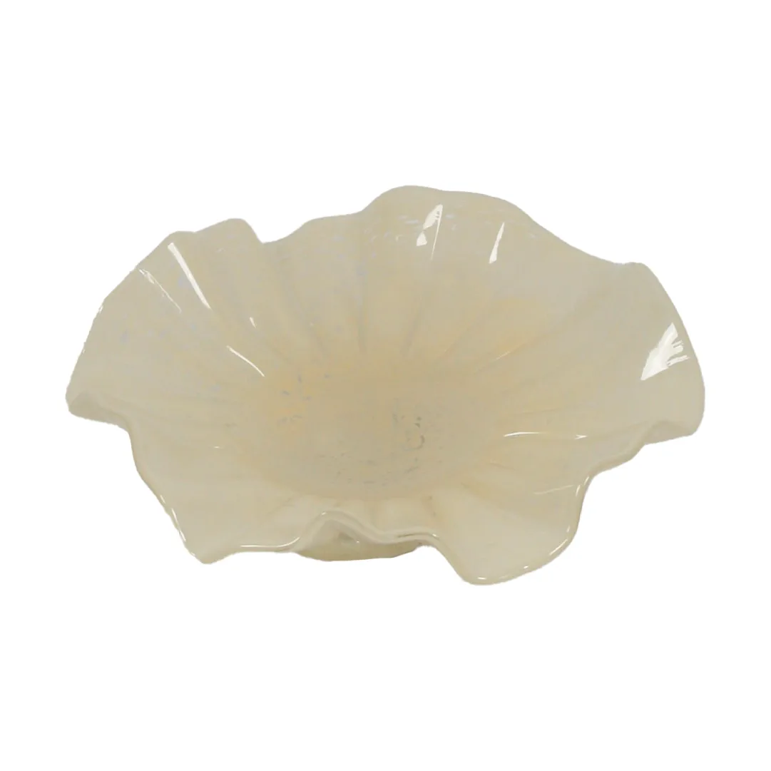 Tigela Loa com pé 22 cm, Baunilha Olsson & Jensen