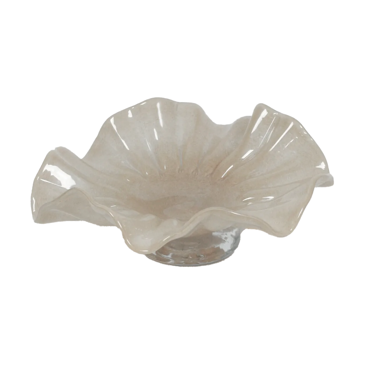 Tigela Loa com pé 22 cm, Taupe Olsson & Jensen