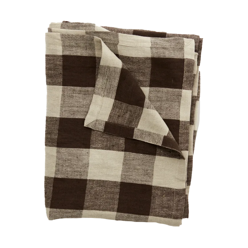 Toalha de mesa linho Johanna 150x300 cm, Marrom/natural Olsson & Jensen