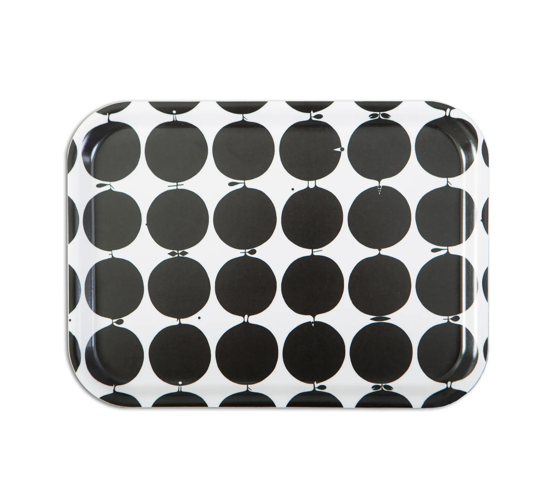 Bandeja Tallyho 36x28 cm, Preto-branco Opto Design