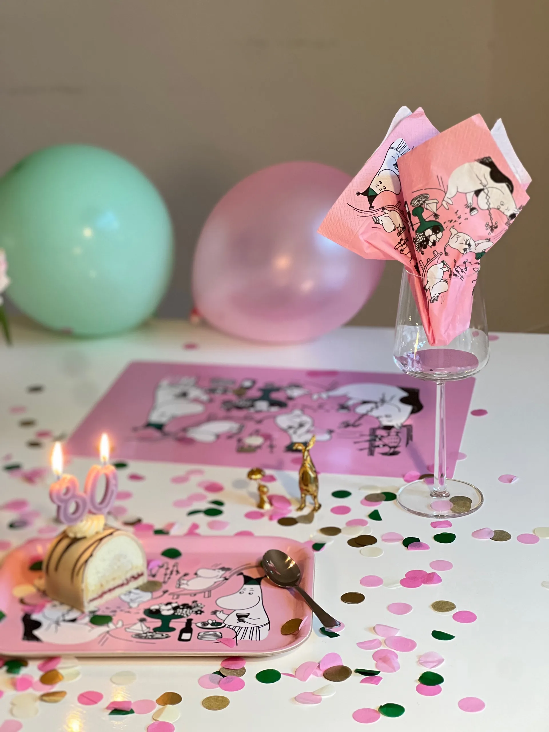 Moomin 80 guardanapos de papel 20 unidades, Rosa Opto Design