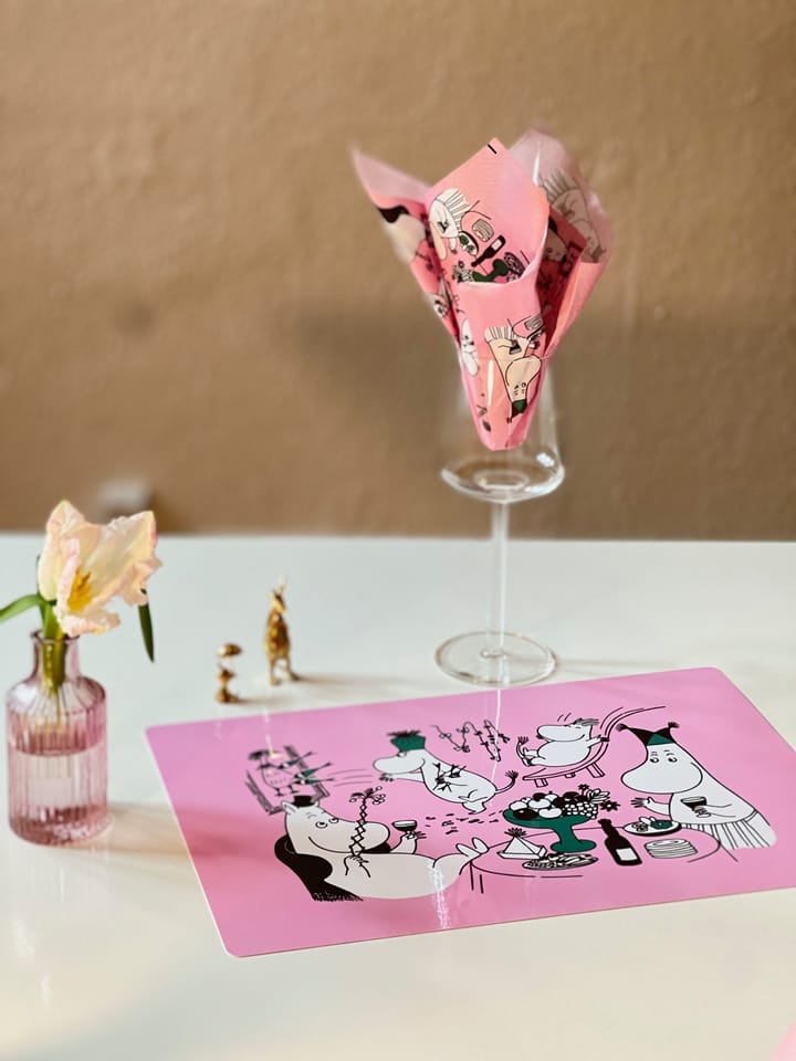 Moomin 80 individual de mesa 27,5x40 cm, Rosa Opto Design