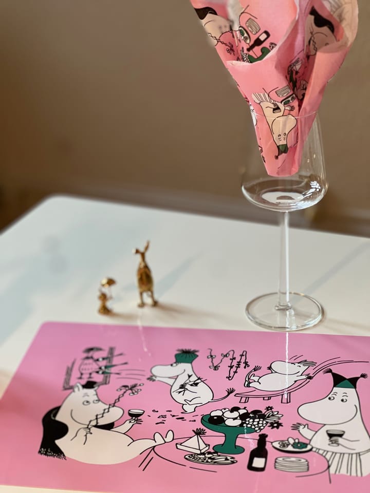 Moomin 80 individual de mesa 27,5x40 cm, Rosa Opto Design