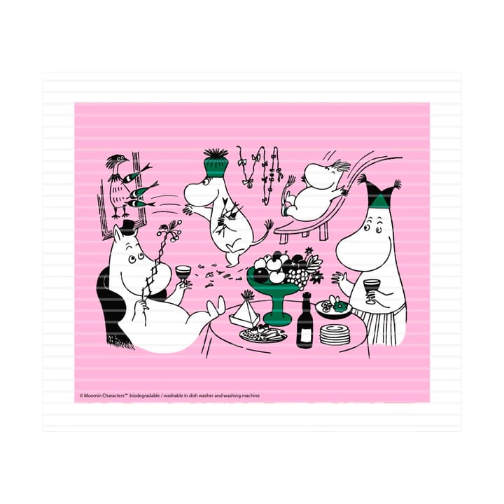 Moomin 80 pano de cozinha 17x20 cm - Rosa - Opto Design