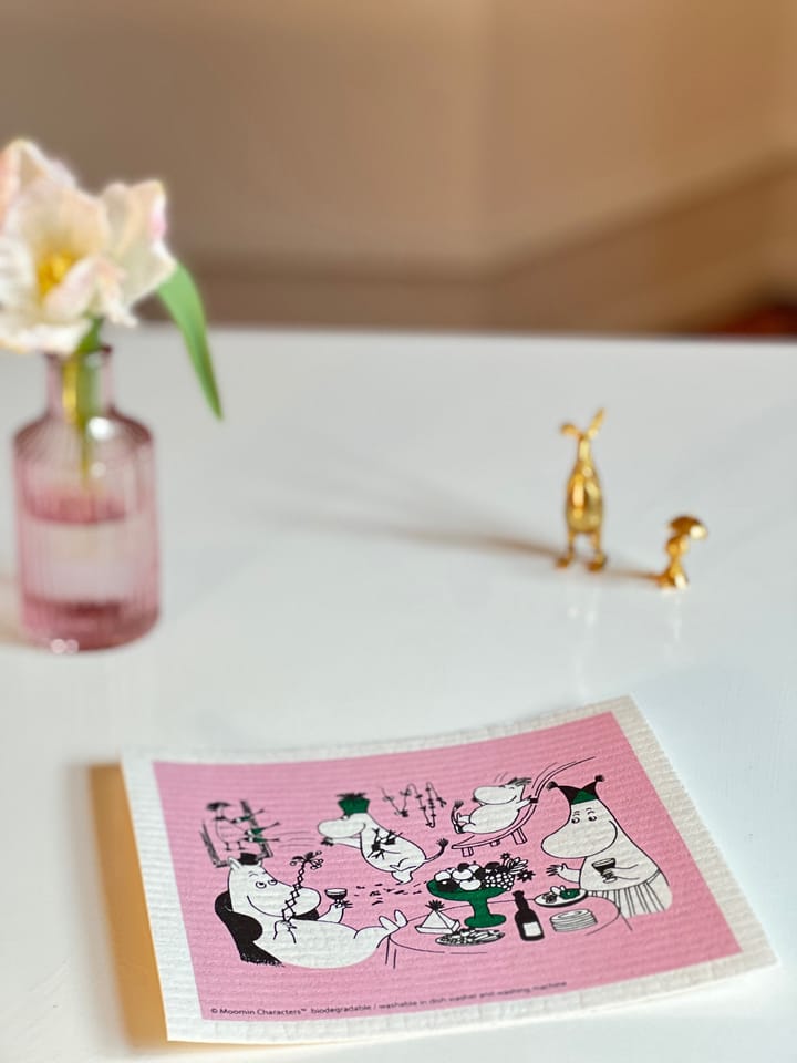 Moomin 80 pano de cozinha 17x20 cm, Rosa Opto Design