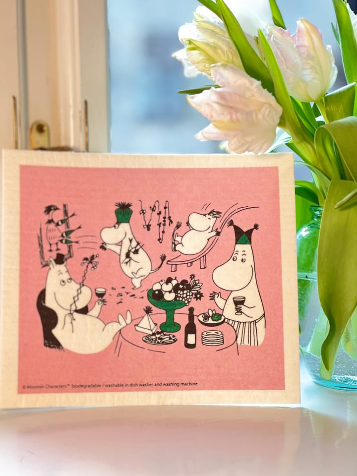 Moomin 80 pano de cozinha 17x20 cm, Rosa Opto Design