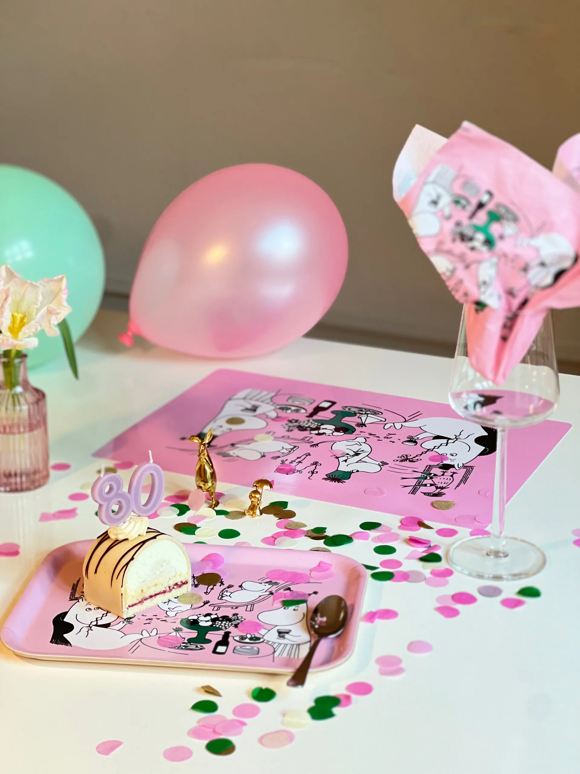 Moomin 80 tabuleiro 20x27 cm, Rosa Opto Design