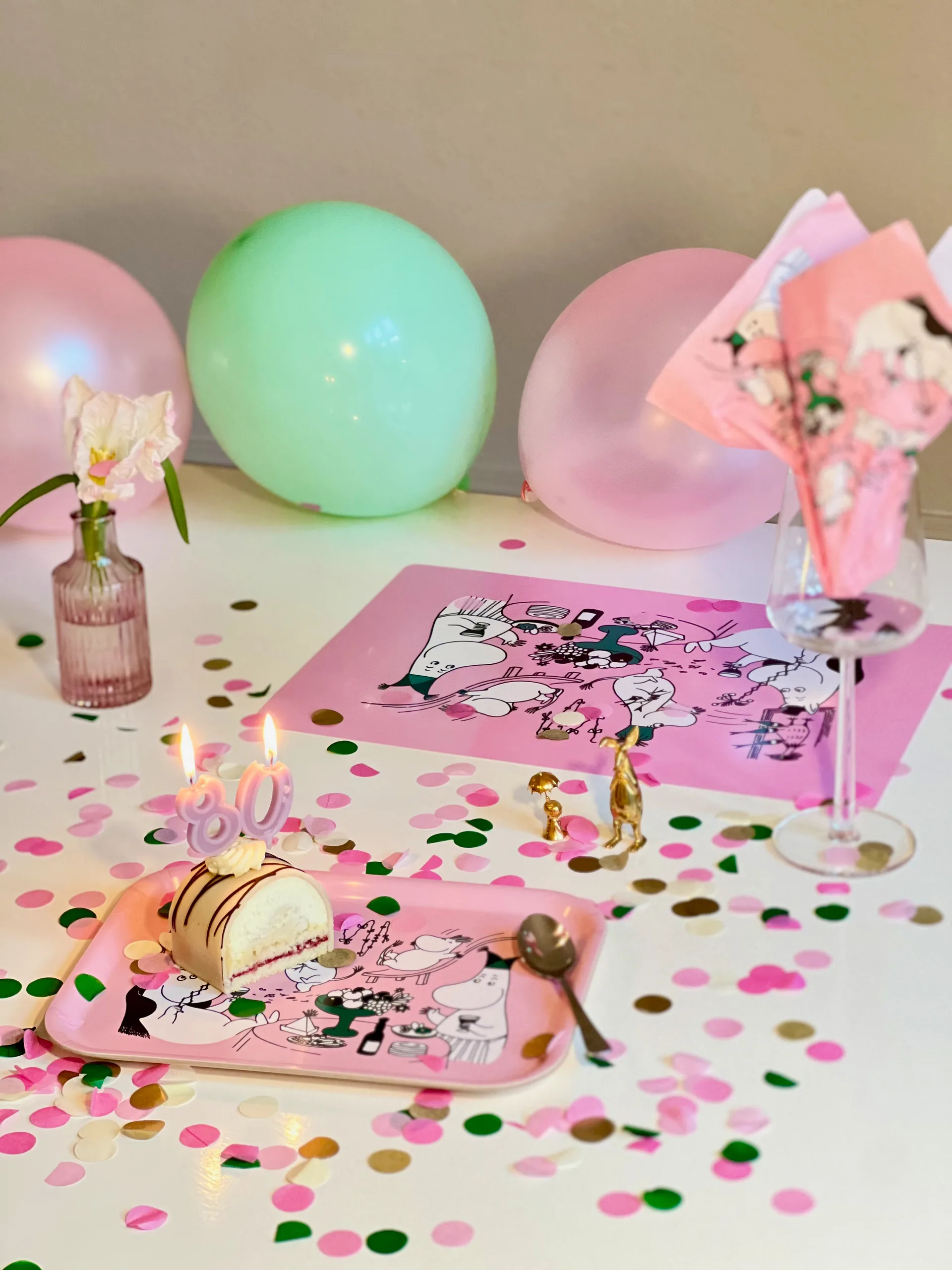 Moomin 80 tabuleiro 20x27 cm, Rosa Opto Design