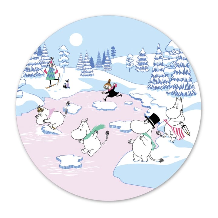 Repouso panela Moomin inverno 2022 Ø21 cm - azul-branco-rosa - Opto Design