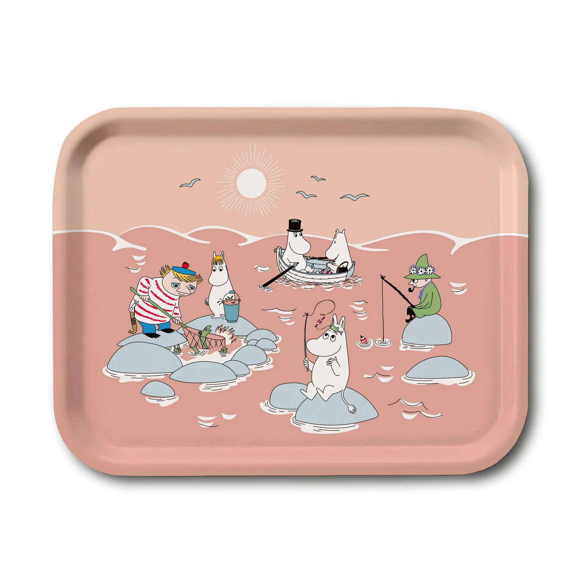 Tabuleiro Fiske Moomin summer 2022 20x27 cm, Rosa  Opto Design
