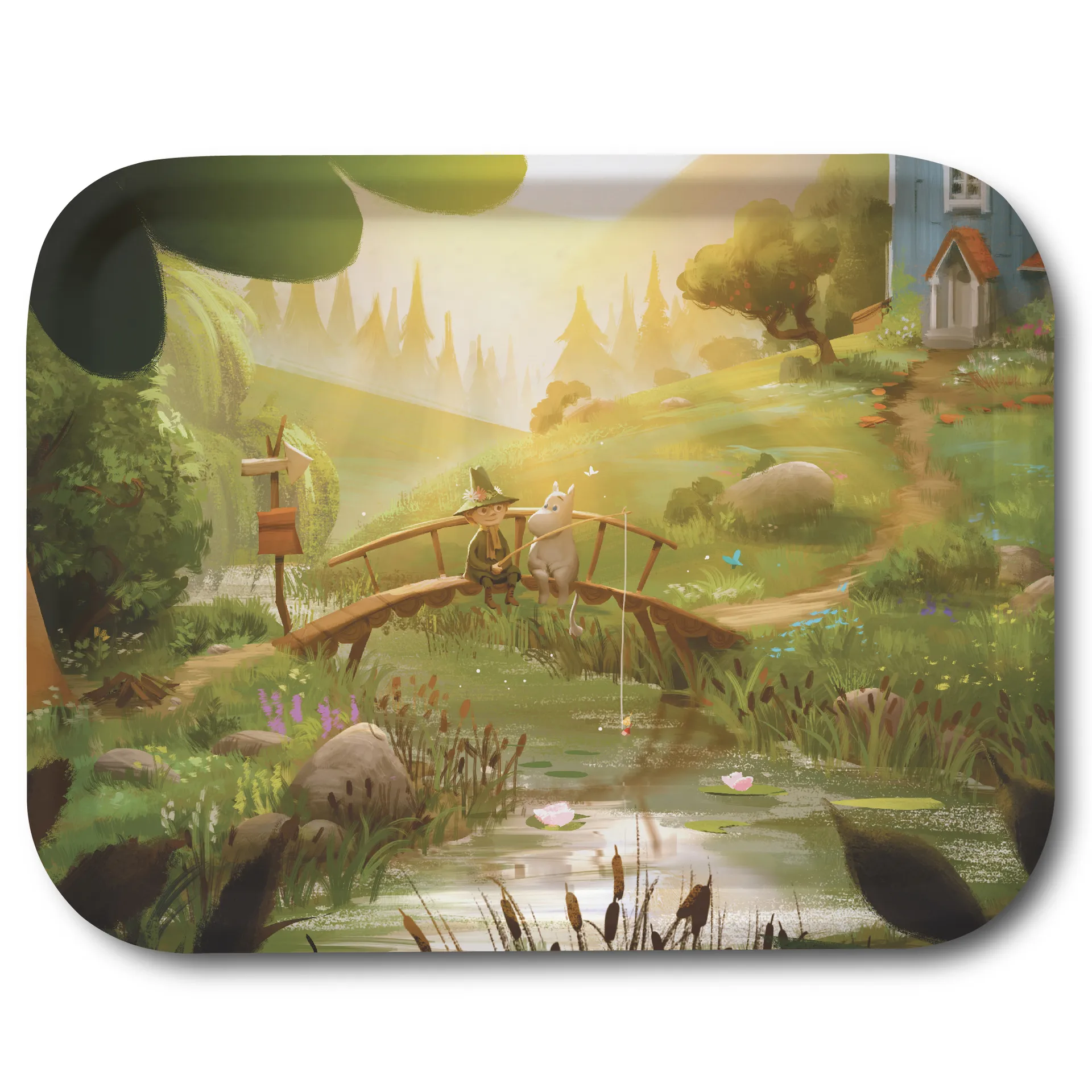 Tabuleiro Moomin TV-Series 27x20 cm, Moomin & Snufkin bridge Opto Design