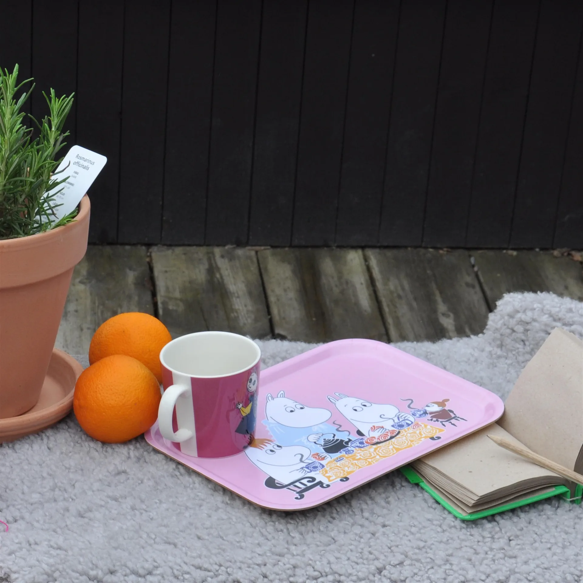 Tabuleiro Teaparty Moomin, rosa Opto Design