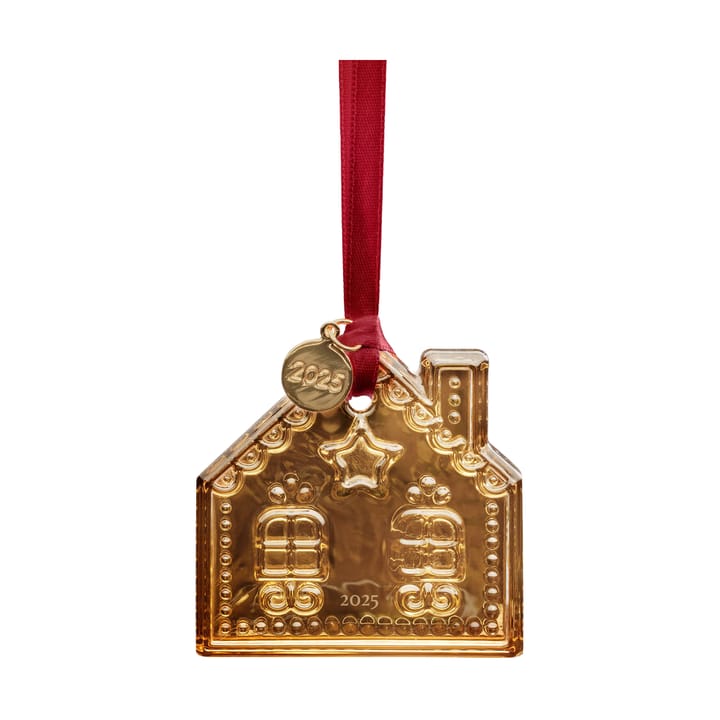 Annual holiday ornamento natalício - Casa de gengibre 2025, ouro 21 K - Orrefors