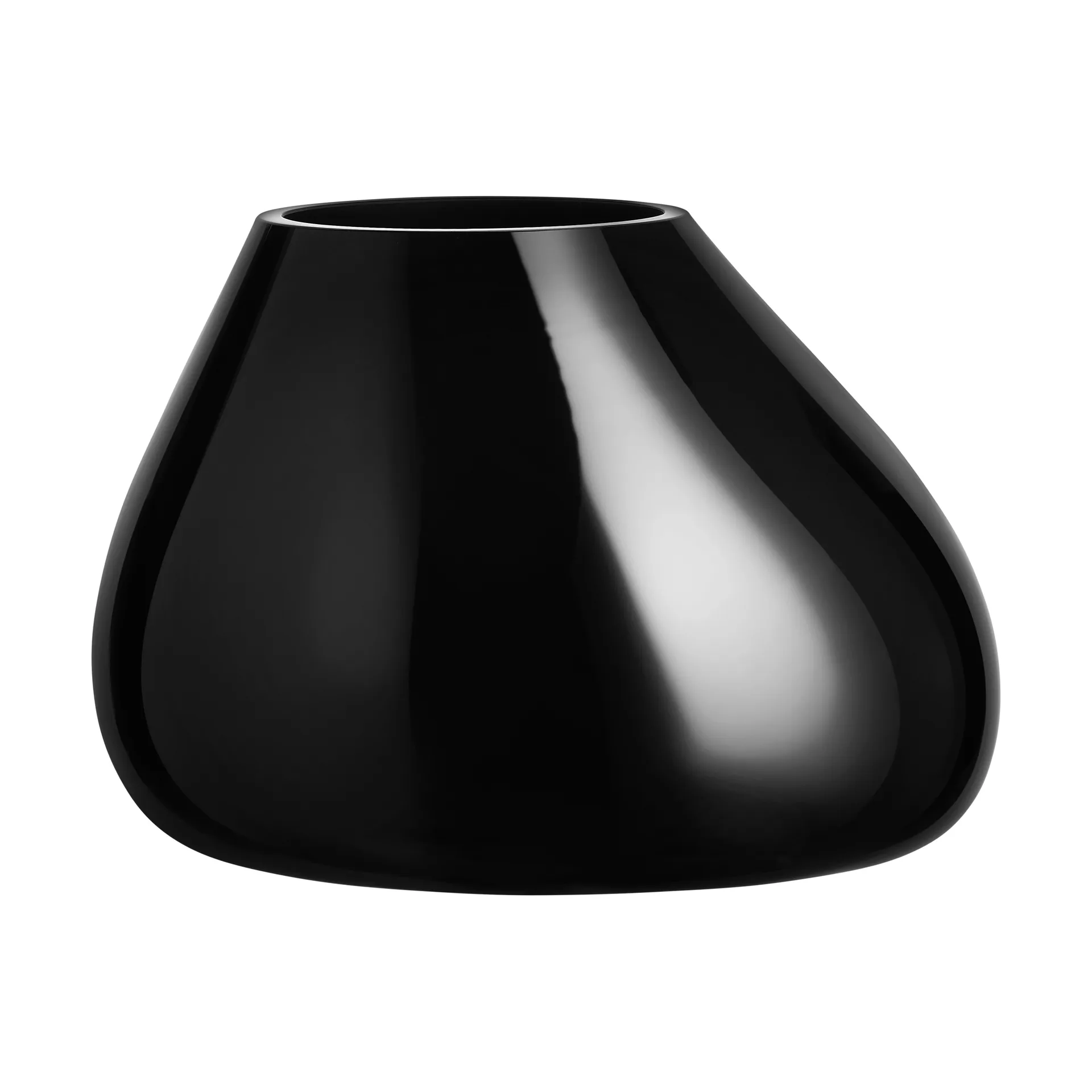 Ebon vaso 190 mm, Preto Orrefors