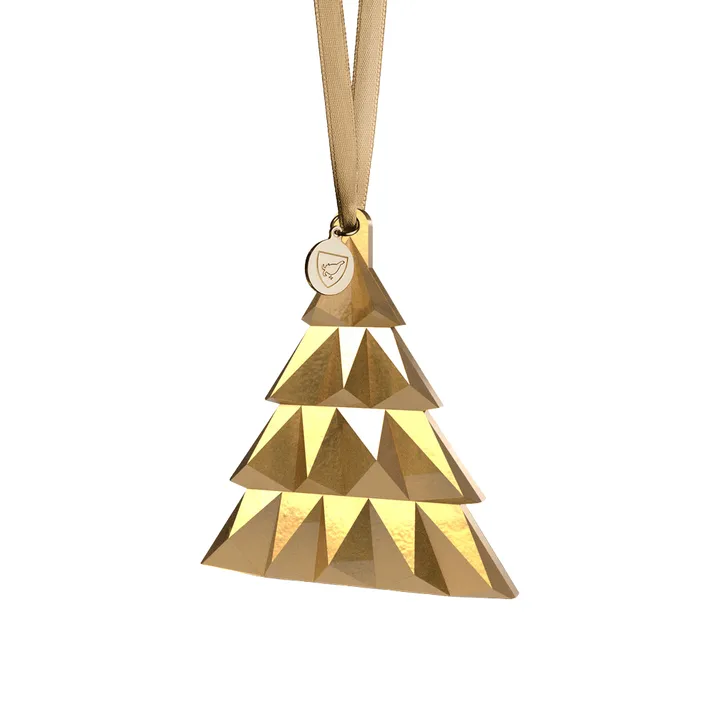 Ornamento anual alto - Ouro 21K - Orrefors