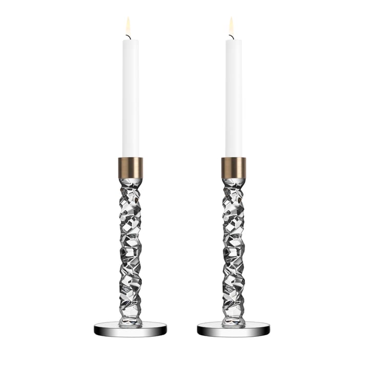 Suporte de velas Carat latão 2 un. - conjunto de 2 - Orrefors