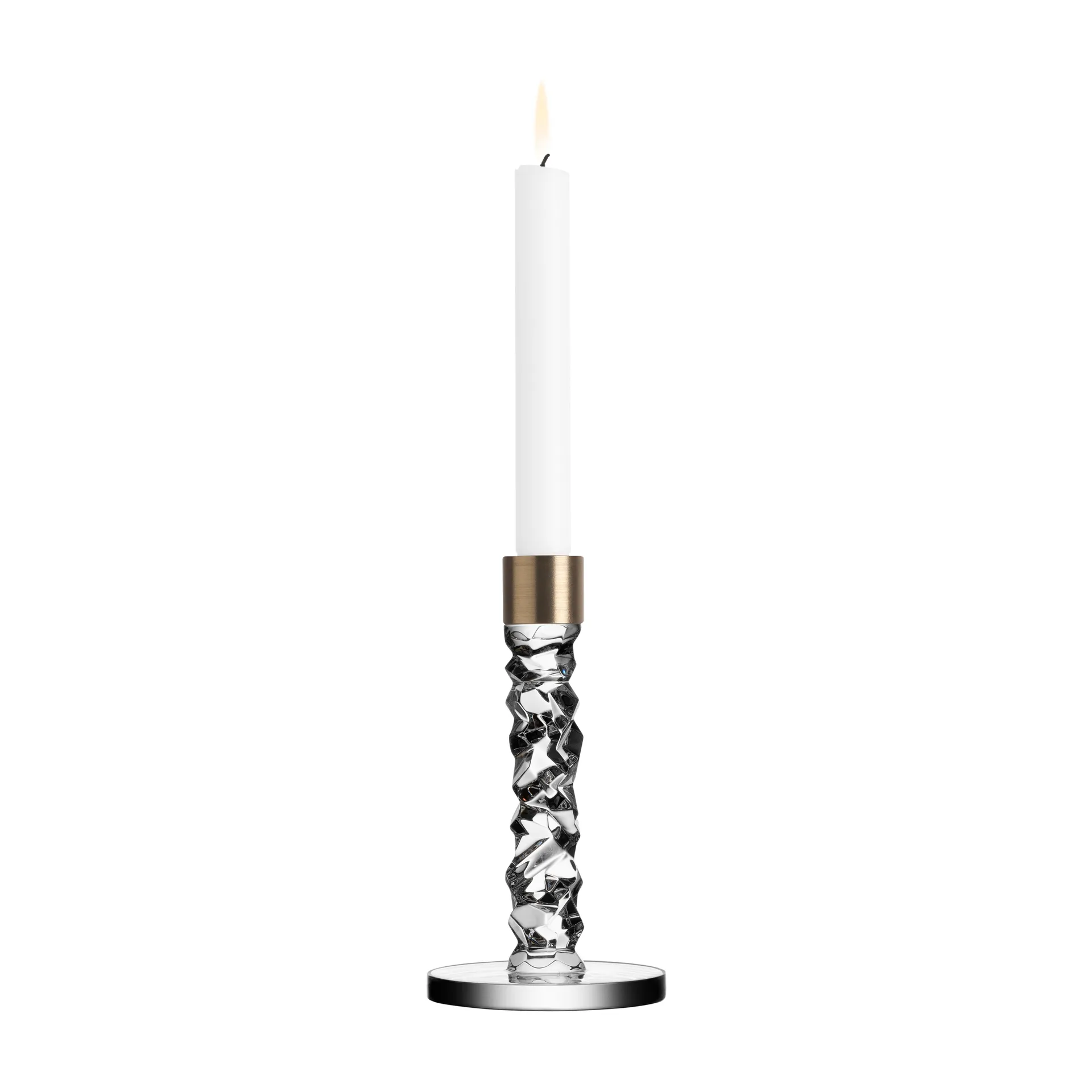 Suporte de velas Carat latão, altura 18,3 cm Orrefors
