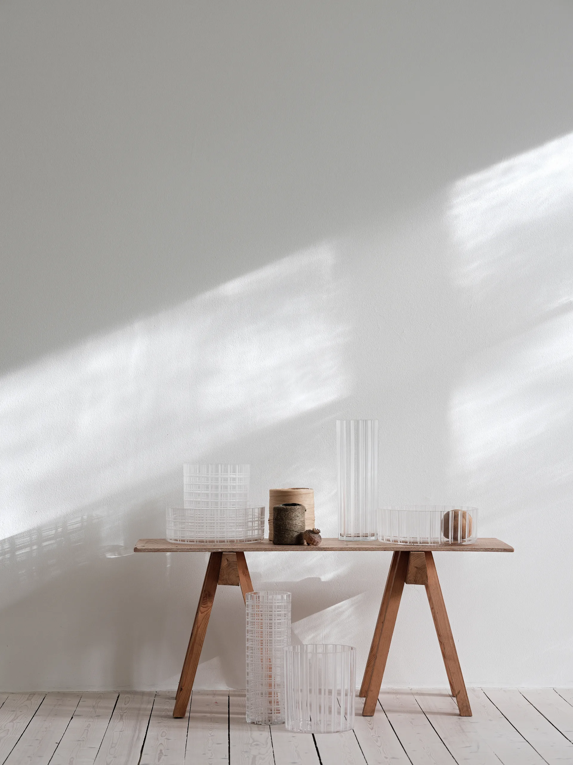 Vaso Cut in number 20 cm, Striped Orrefors