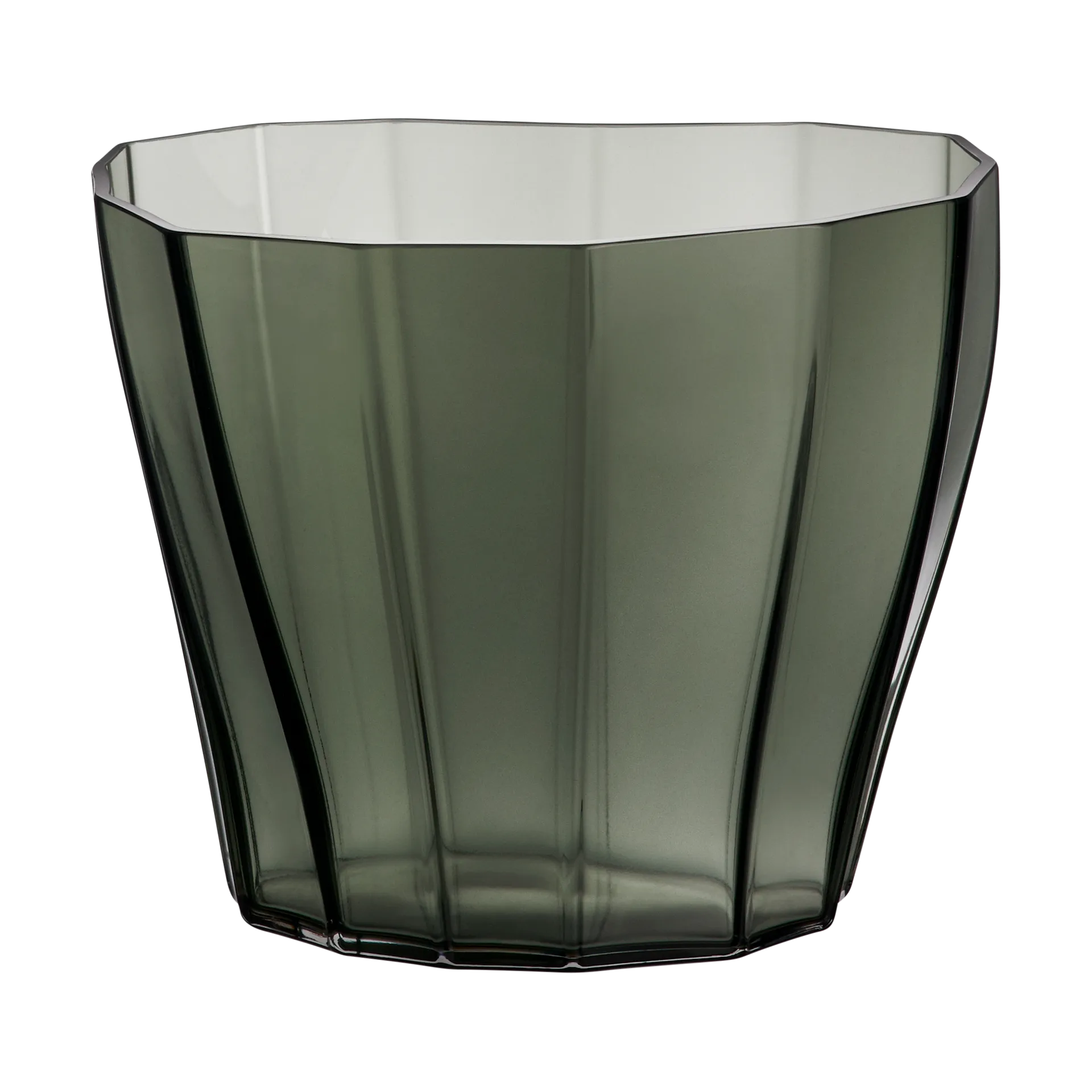 Vaso Reed 17,5 cm, Verde musgo Orrefors