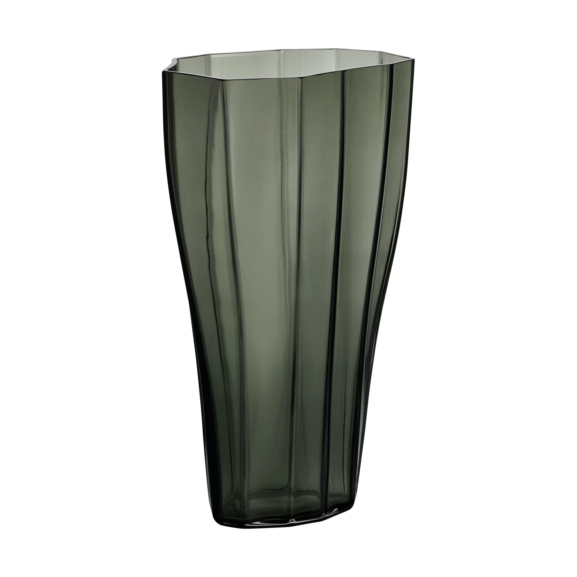 Vaso Reed 30 cm, Verde musgo Orrefors