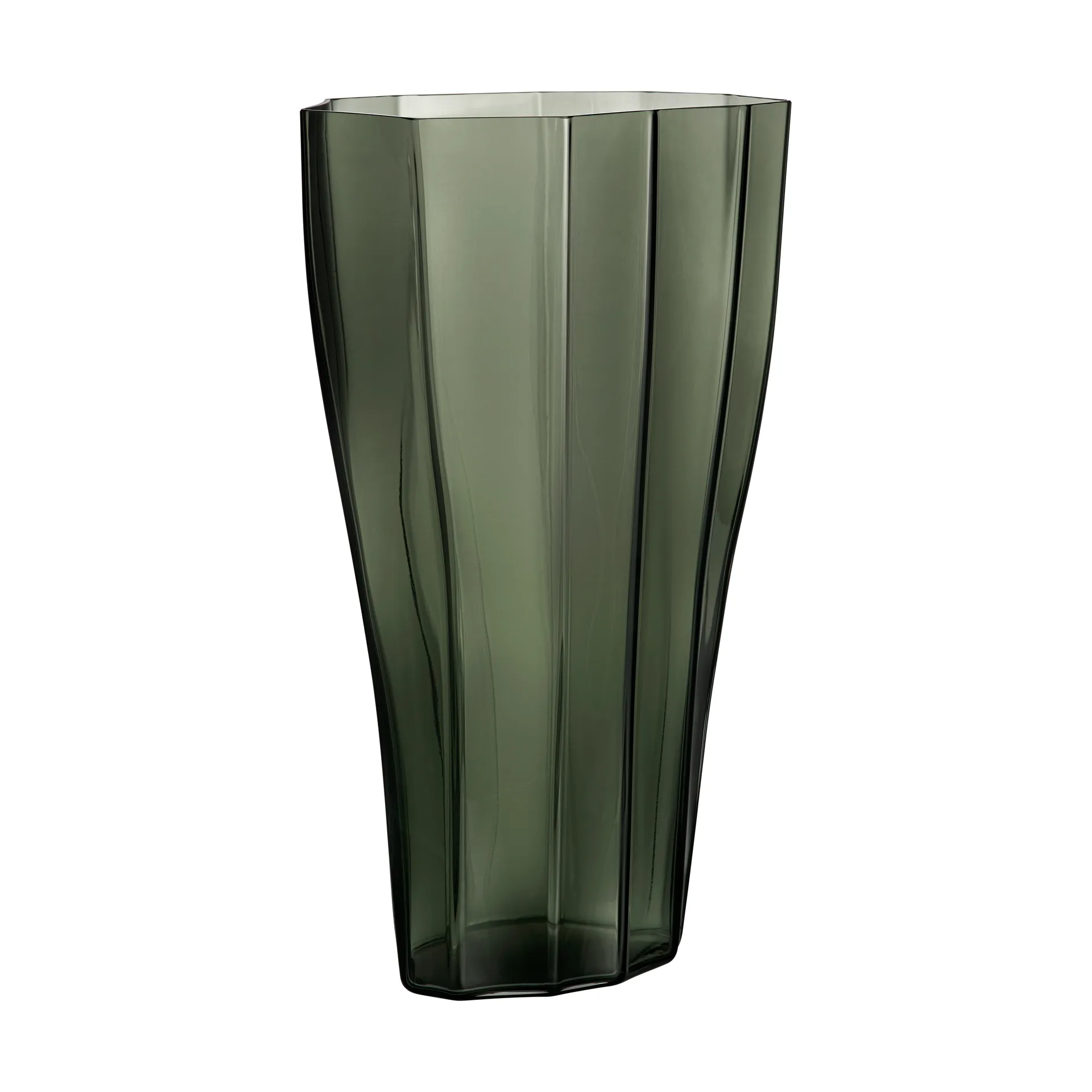 Vaso Reed 50 cm, Verde musgo Orrefors