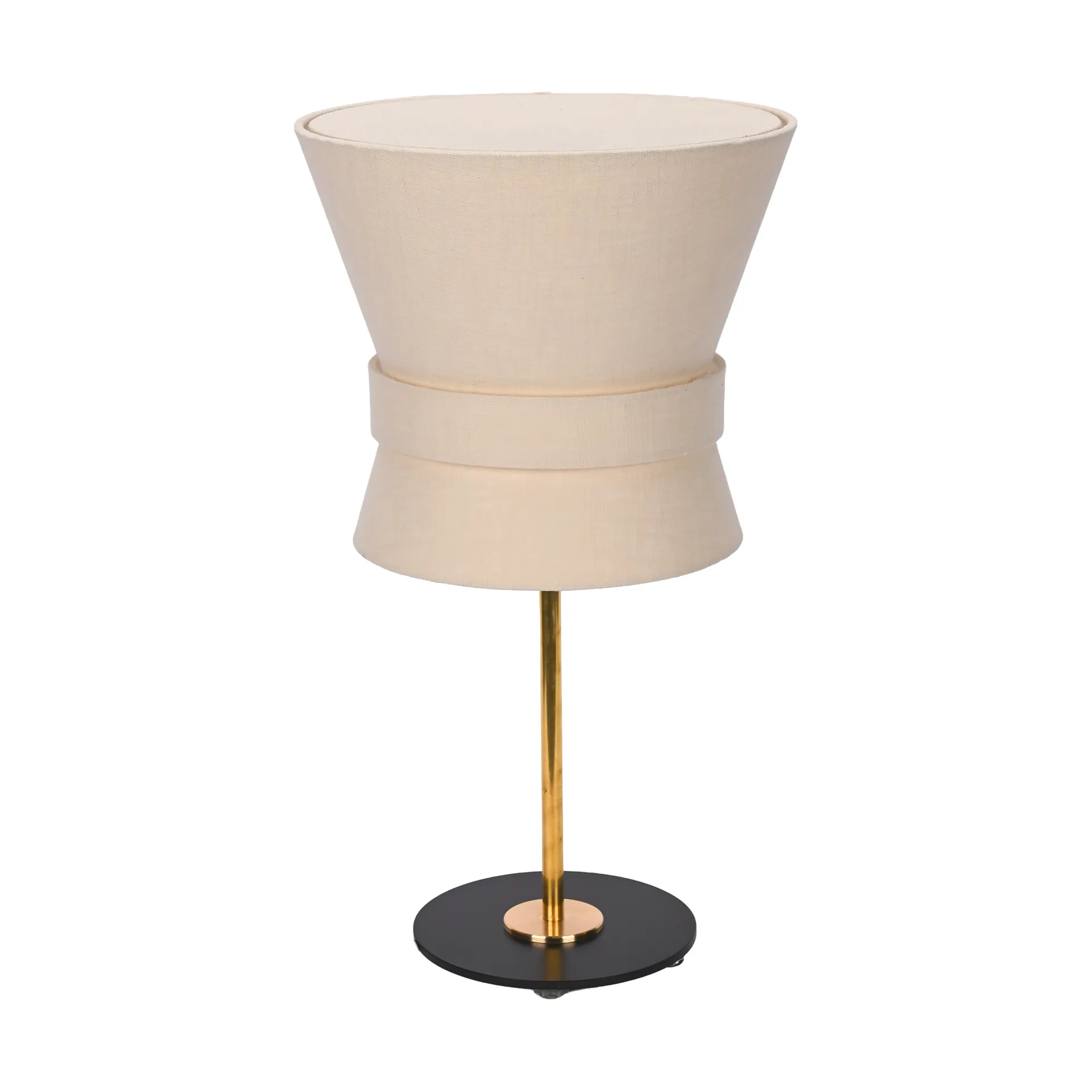 Bow candeeiro de mesa, Latão cru-cream white, pequeno 50 cm Örsjö Belysning