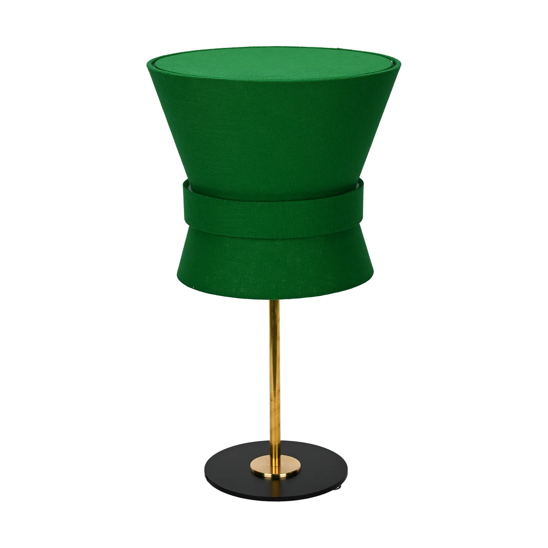 Bow candeeiro de mesa, Latão cru-emerald green, pequeno 50 cm Örsjö Belysning