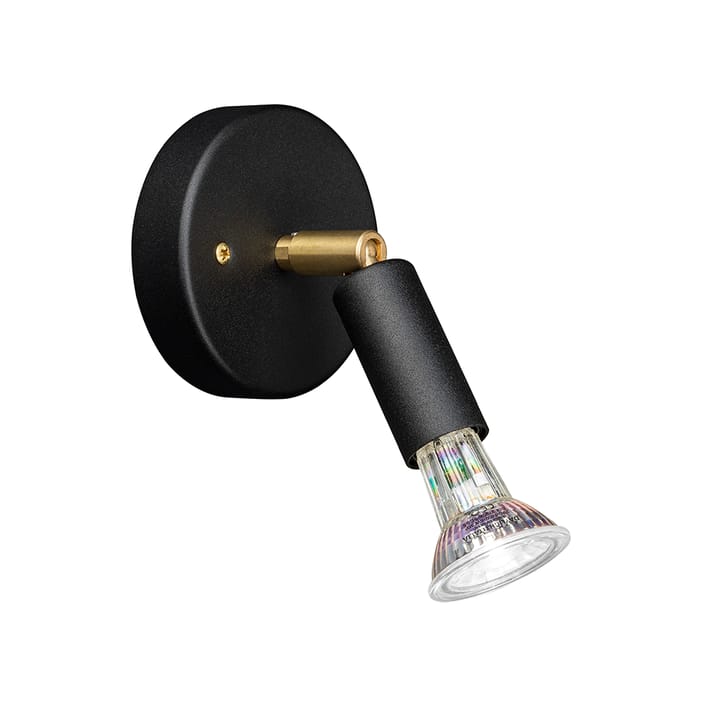 Candeeiro de parede Star 1 - preto, com cabo & dimmer - Örsjö Belysning