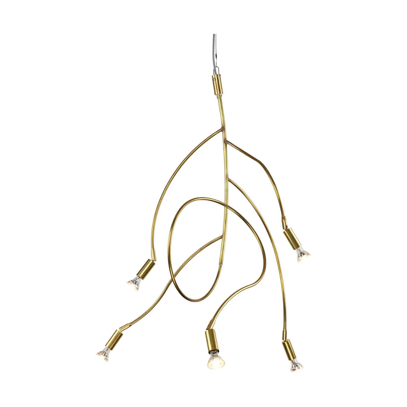 Candeeiro de teto Ranka 5, Latão cru Örsjö Belysning