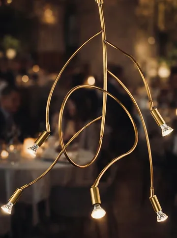 Candeeiro de teto Ranka 5 - Latão cru - Örsjö Belysning