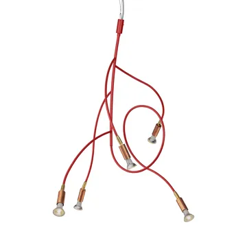 Candeeiro de teto Ranka 5 - Vermelho - Örsjö Belysning