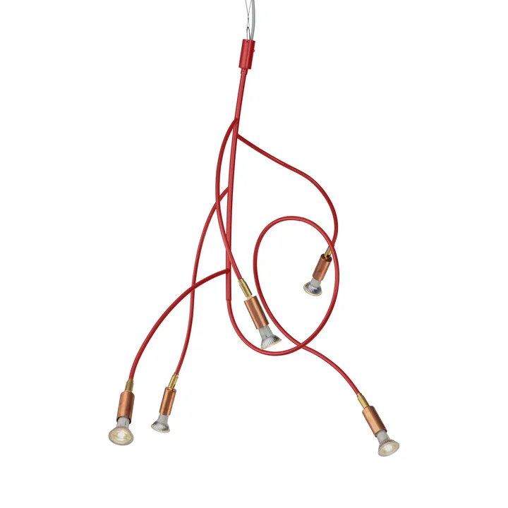 Candeeiro de teto Ranka 5 - Vermelho - Örsjö Belysning