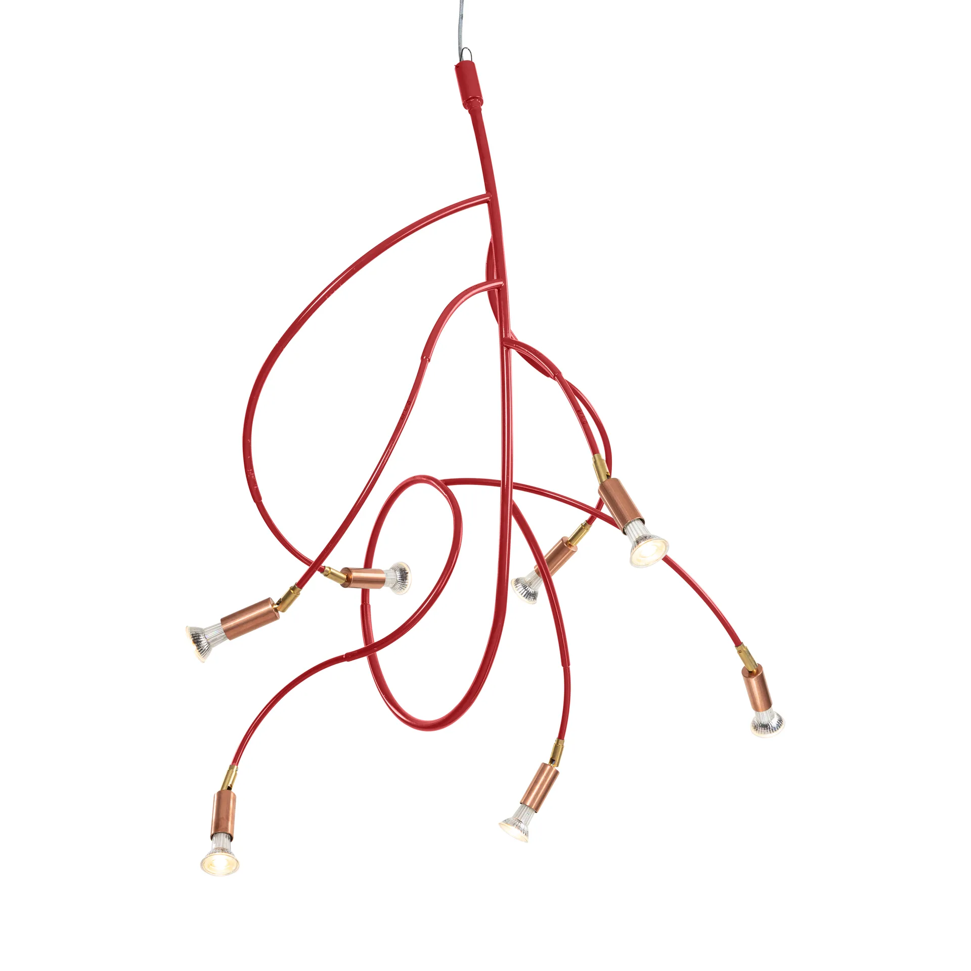 Candeeiro de teto Ranka 7, Vermelho Örsjö Belysning