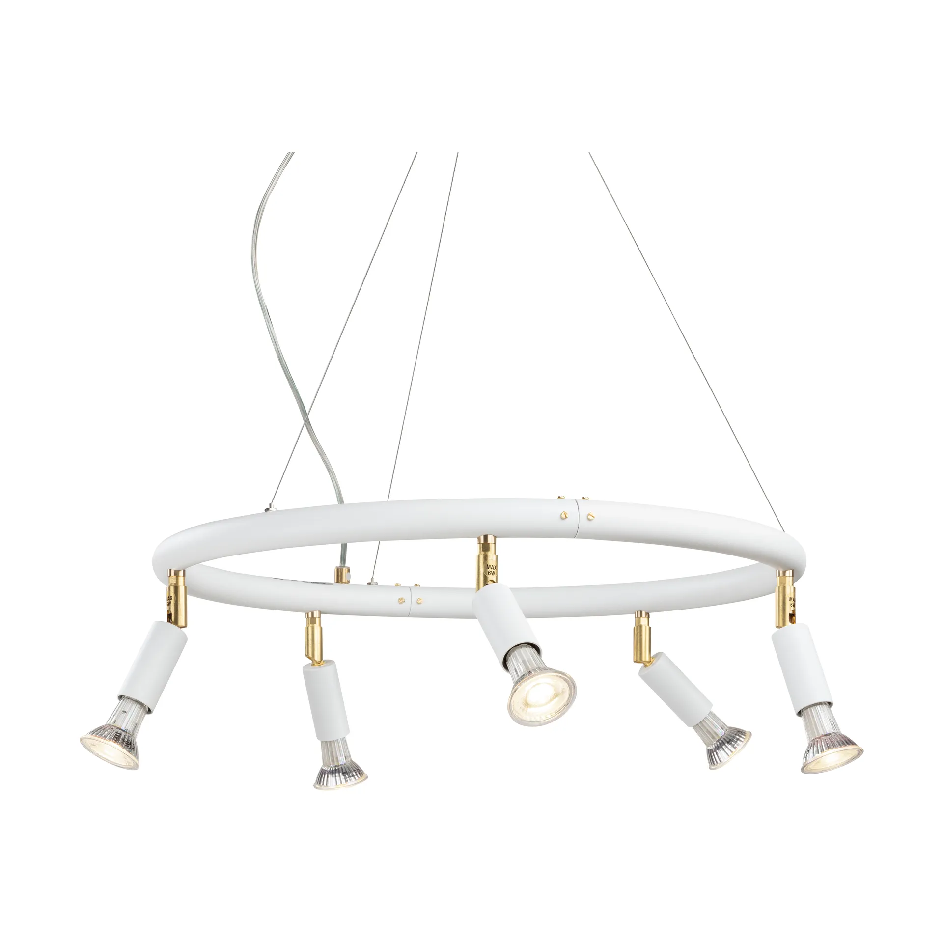 Candeeiro de teto spot Star 5 Ø60 cm, Aço branco Örsjö Belysning