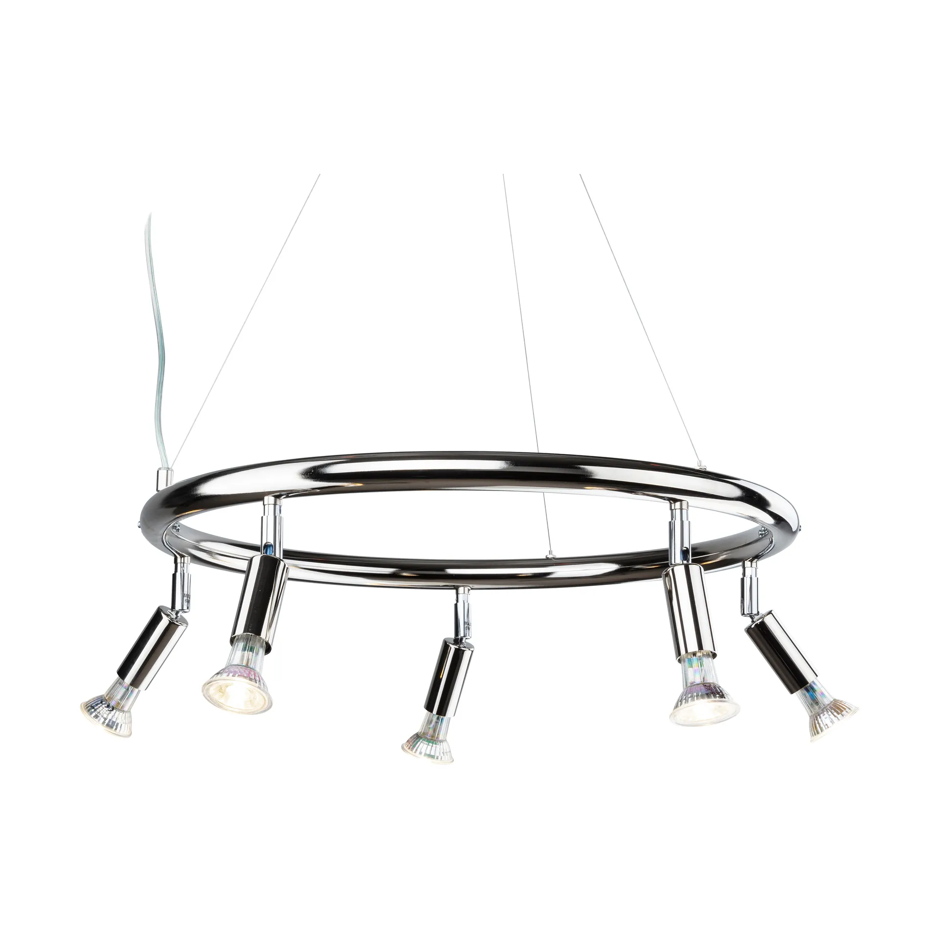 Candeeiro de teto spot Star 5 Ø60 cm, Latão niquelado Örsjö Belysning