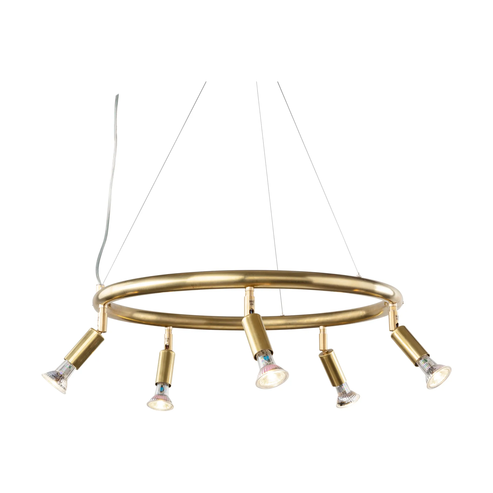 Candeeiro de teto spot Star 5 Ø60 cm, Latão Örsjö Belysning