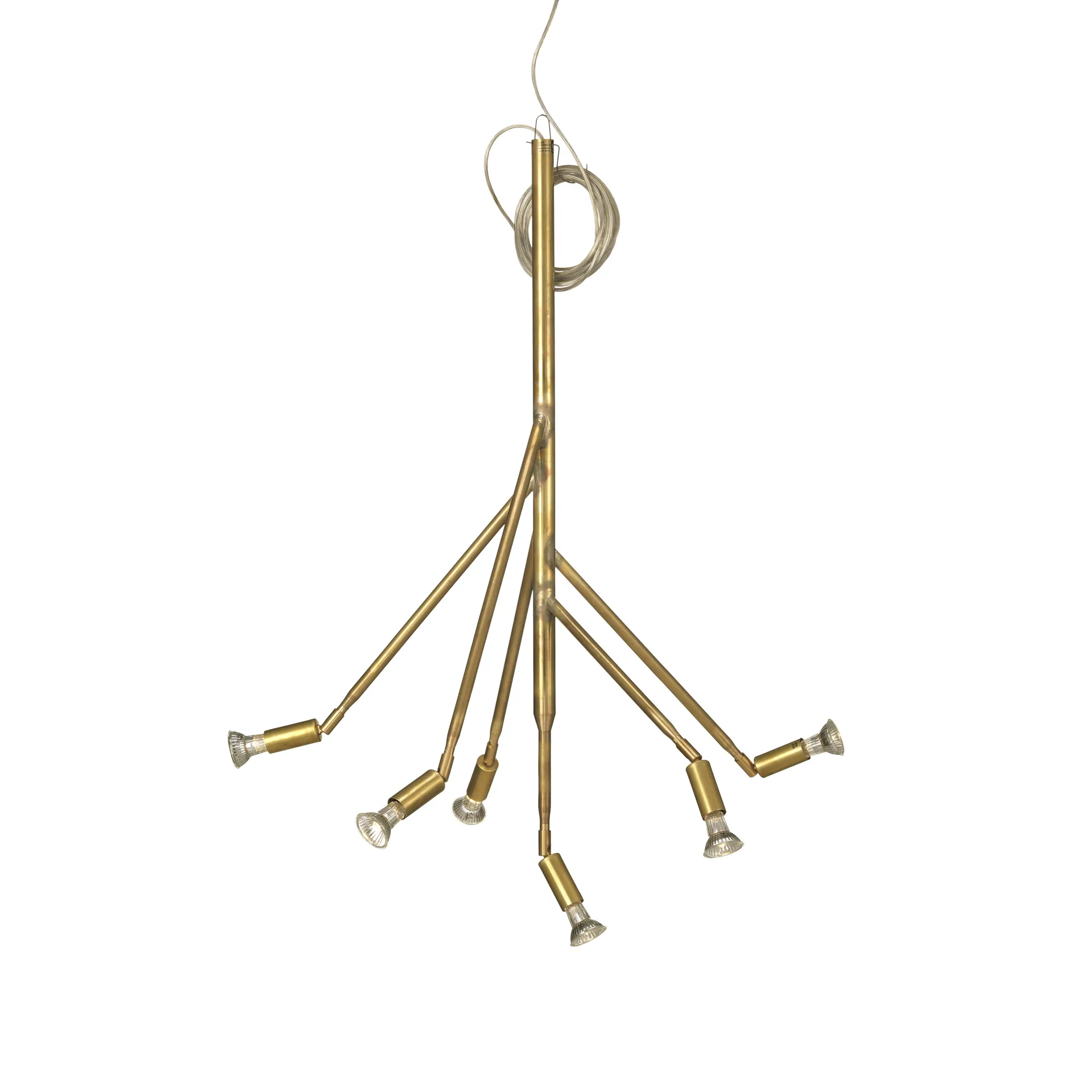 Candeeiro grande Kvist, latão rústico Örsjö Belysning