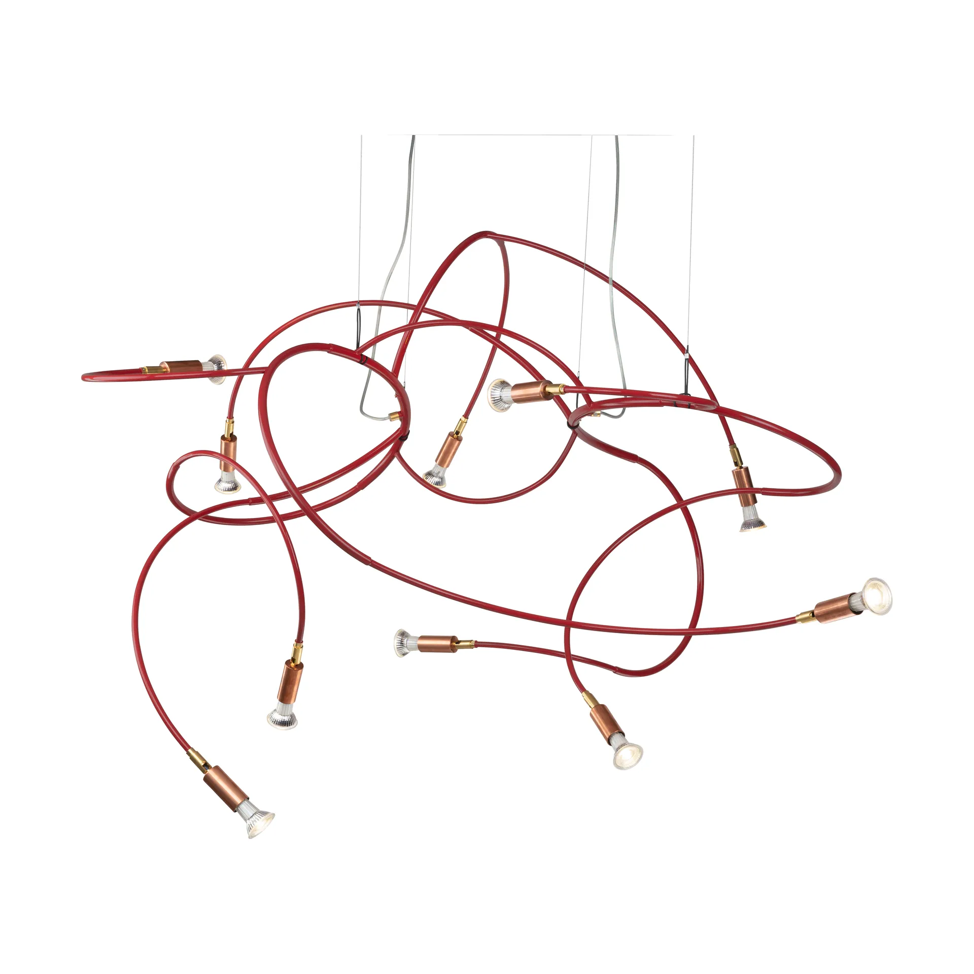 Candeeiro suspenso Andromeda 108 cm, Aço vermelho Örsjö Belysning