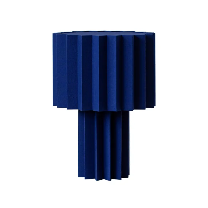 Plissé candeeiro de mesa em tecido - Azul, 40,9 cm - Örsjö Belysning